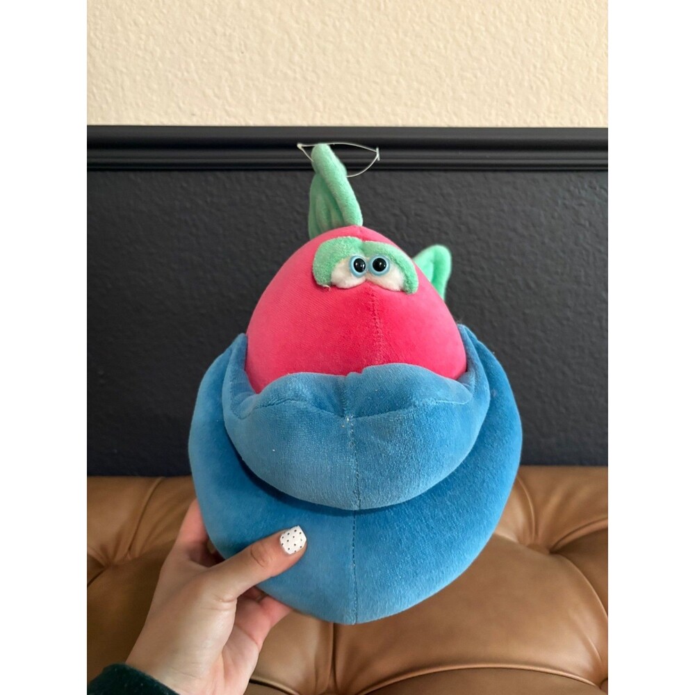 Funny Friends Jennifer Mazur Fish Plush Pink Blue Lippe Momba Soft Sculpture VTG